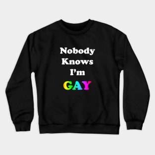 Nobody Knows I'm Gay Crewneck Sweatshirt